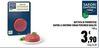 Conad BATTUTA DI PIEMONTESE SAPORI & DINTORNI CONAD PERCORSO QUALITÀ 160 g offerta
