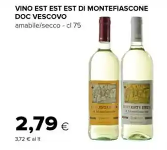 VINO EST EST EST DI MONTEFIASCONE DOC VESCOVO amabile/secco - cl 75