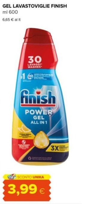 Tigre GEL LAVASTOVIGLIE FINISH ml 600 offerta
