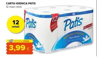 Tigre CARTA IGIENICA PATIS 12 maxi rotoli offerta