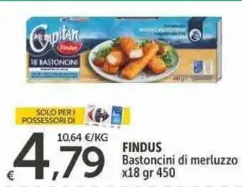 Carrefour Express FINDUS Bastoncini di merluzzo x18 gr 450 offerta
