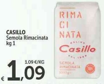 Carrefour Express CASILLO Semola Rimacinata kg 1 offerta