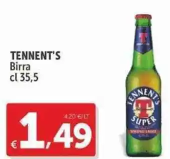 Carrefour Express TENNENT'S Birra cl 35,5 offerta