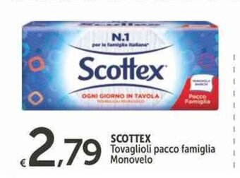 Carrefour Express SCOTTEX Tovaglioli pacco famiglia Monovelo offerta