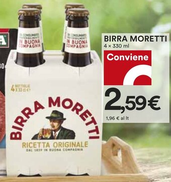 Coop BIRRA MORETTI 4 x 330 ml offerta