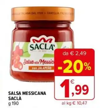 Iperal SALSA MESSICANA SACLÀ g 190 offerta