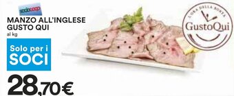 Coop MANZO ALL'INGLESE GUSTO QUI offerta