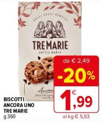 Iperal BISCOTTI ANCORA UNO TRE MARIE g 360 offerta