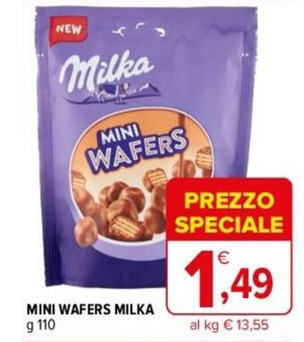 Iperal MINI WAFERS MILKA g 110 offerta