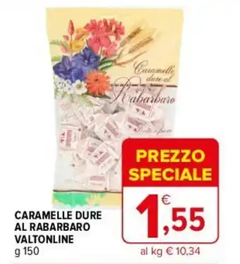 Iperal CARAMELLE DURE AL RABARBARO VALTONLINE g 150 offerta