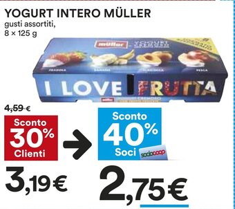 Coop YOGURT INTERO MÜLLER gusti assortiti, 8 x 125 g offerta