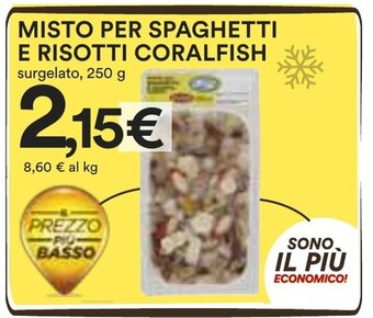 Coop MISTO PER SPAGHETTI E RISOTTI CORALFISH surgelato, 250 g offerta