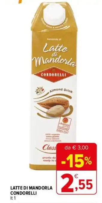 Iperal LATTE DI MANDORLA CONDORELLI lt 1 offerta