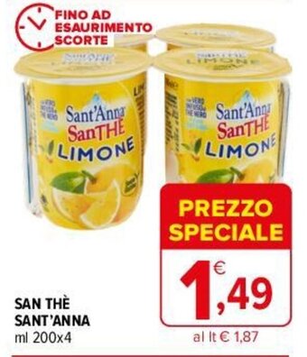 Iperal SAN THÈ SANT'ANNA ml 200x4 offerta