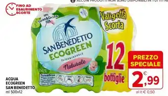 Iperal ACQUA ECOGREEN SAN BENEDETTO ml 500x12 offerta