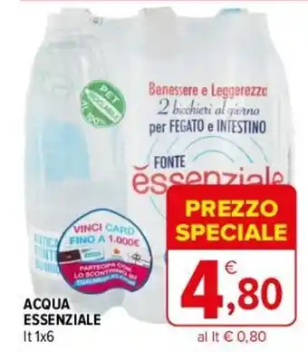 Iperal ACQUA ESSENZIALE lt 1x6 offerta