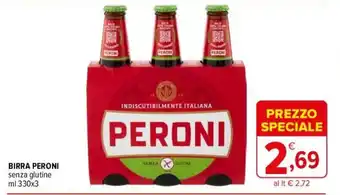 Iperal BIRRA PERONI senza glutine ml 330x3 offerta