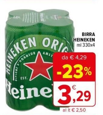 Iperal BIRRA HEINEKEN ml 330x4 offerta