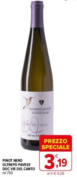 Iperal PINOT NERO OLTREPÒ PAVESE DOC VIE DEL CANTO ml 750 offerta
