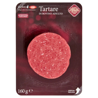 Ipercoop Tartare di bovino adulto fior fiore coop offerta