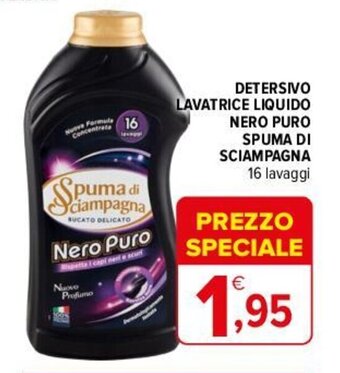 Iperal DETERSIVO LAVATRICE LIQUIDO NERO PURO SPUMA DI SCIAMPAGNA 16 lavaggi offerta