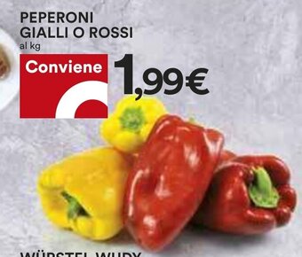 Coop PEPERONI GIALLI O ROSSI offerta