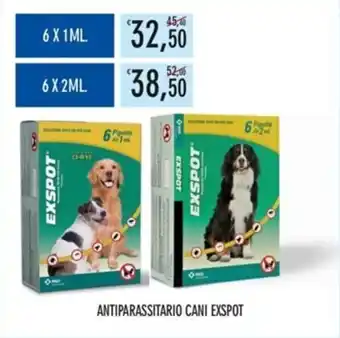 Moby Dick ANTIPARASSITARIO CANI EXSPOT 6X2ML. offerta
