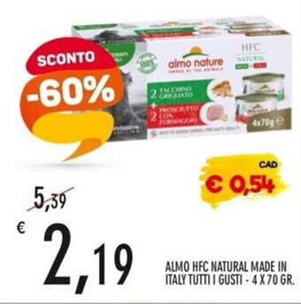 ALMO HFC NATURAL MADE IN ITALY TUTTI I GUSTI - 4 X 70 GR.