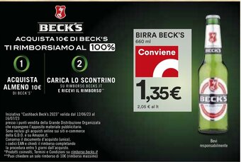 Coop BIRRA BECK'S 660 ml offerta