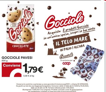 Coop GOCCIOLE PAVESI 500 g offerta
