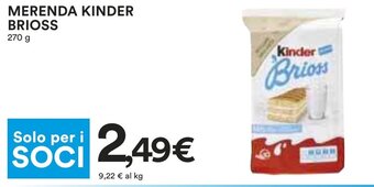 Coop MERENDA KINDER BRIOSS 270 g offerta