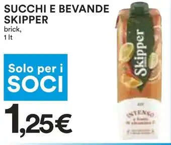 Coop SUCCHI E BEVANDE SKIPPER brick, 1 lt. offerta