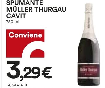 Coop SPUMANTE MÜLLER THURGAU CAVIT 750 ml offerta