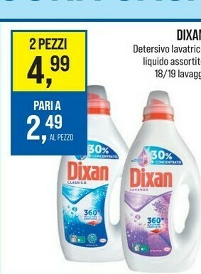 Caddy's Dixan Detersivo Lavatrice offerta