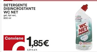 Coop DETERGENTE DISINCROSTANTE WC NET gel, tipi vari, 800 ml offerta