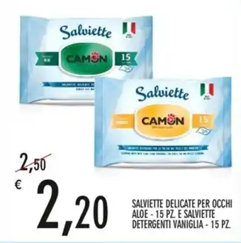 Moby Dick SALVIETTE DELICATE PER OCCHI ALOE-15 PZ. E SALVIETTE DETERGENTI VANIGLIA - 15 PZ. offerta