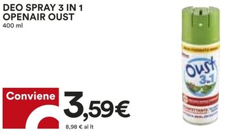 DEO SPRAY 3 IN 1 OPENAIR OUST 400 ml