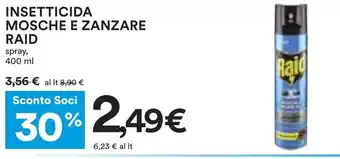 Coop INSETTICIDA MOSCHE E ZANZARE RAID spray, 400 ml offerta