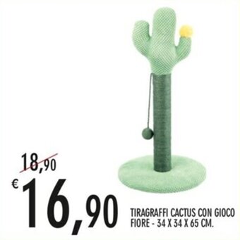 TIRAGRAFFI CACTUS CON GIOCO FIORE-34 X 34 X 65 CM.
