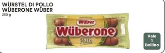 Coop WÜRSTEL DI POLLO WÜBERONE WÜBER 250 g offerta