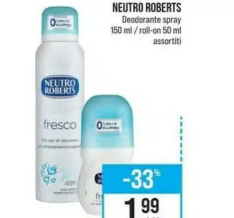 Caddy's Neutro Roberts Deodorante Spray offerta