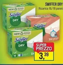 Caddy's Swiffer Dry Ricarica 16/18 Panni offerta