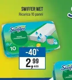 Swiffer Wet Ricarica 10 Panni