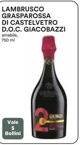 LAMBRUSCO GRASPAROSSA DI CASTELVETRO D.O.C. GIACOBAZZI amabile, 750 ml