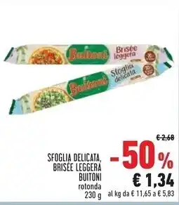 Conad Buitoni sfoglia delicata, brisee leggera offerta
