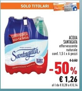 Conad Santagata acqua offerta