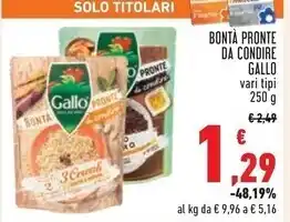 Conad Gallo bonta pronte da condire offerta
