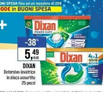 Caddy's Dixan Detersivo lavatrice offerta