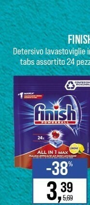 Caddy's Finish Detersivo lavastoviglie offerta