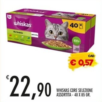 WHISKAS CORE SELEZIONE ASSORTITA-40 X 85 GR.